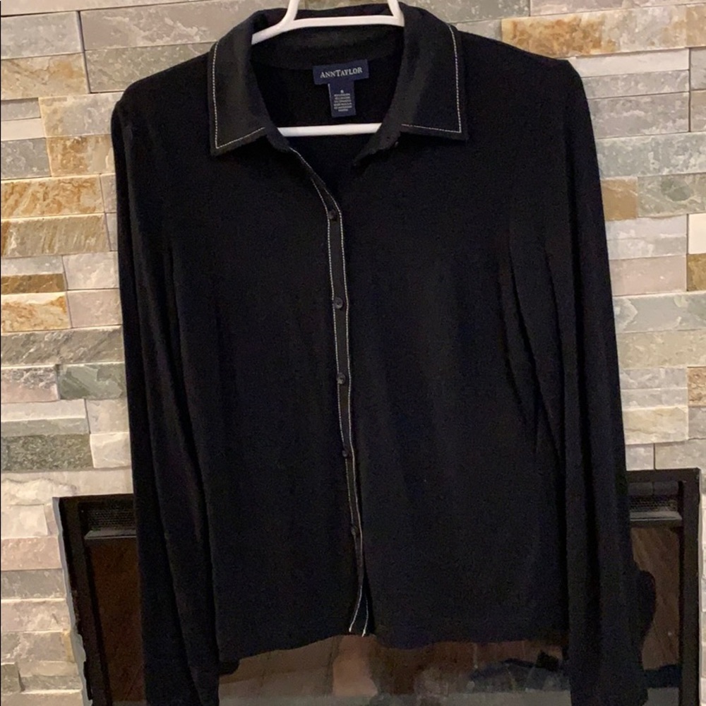 Black button down